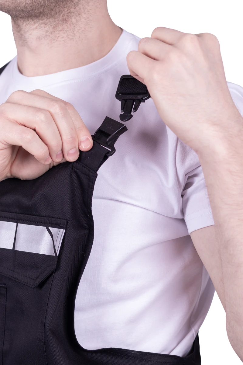 Полукомбинезон мужской СТРОНГ от механических воздействий и ОПЗ, цв. черный Пком 1607