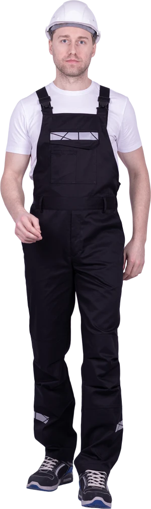 Полукомбинезон мужской СТРОНГ от механических воздействий и ОПЗ, цв. черный Пком 1607