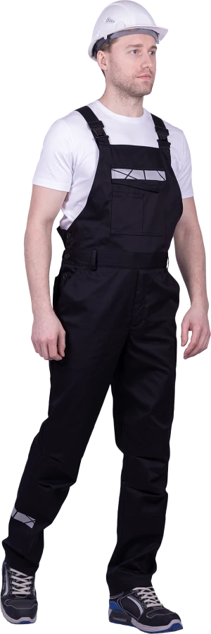 Полукомбинезон мужской СТРОНГ от механических воздействий и ОПЗ, цв. черный Пком 1607