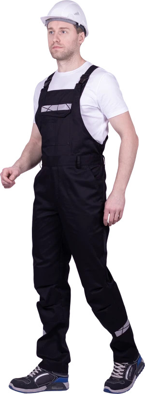 Полукомбинезон мужской СТРОНГ от механических воздействий и ОПЗ, цв. черный Пком 1607