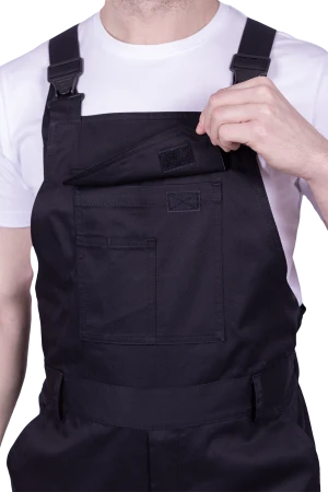 Полукомбинезон мужской СТРОНГ от механических воздействий и ОПЗ, цв. черный Пком 1607