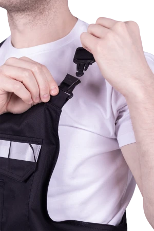 Полукомбинезон мужской СТРОНГ от механических воздействий и ОПЗ, цв. черный Пком 1607