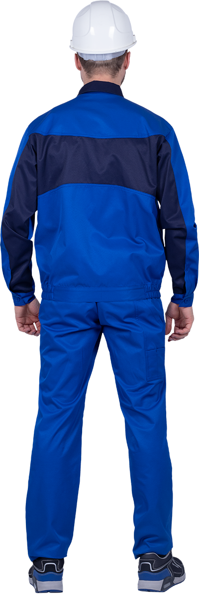 Костюм мужской СПЕЦИАЛИСТ-1 от механических воздействий и ОПЗ (куртка, брюки), василёк/темно-синий Кос 562