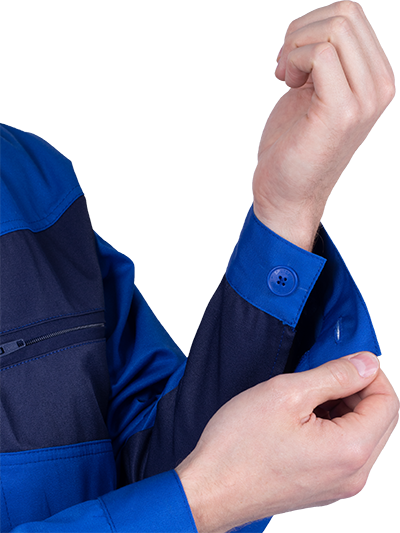 Костюм мужской СПЕЦИАЛИСТ-1 от механических воздействий и ОПЗ (куртка, брюки), василёк/темно-синий Кос 562