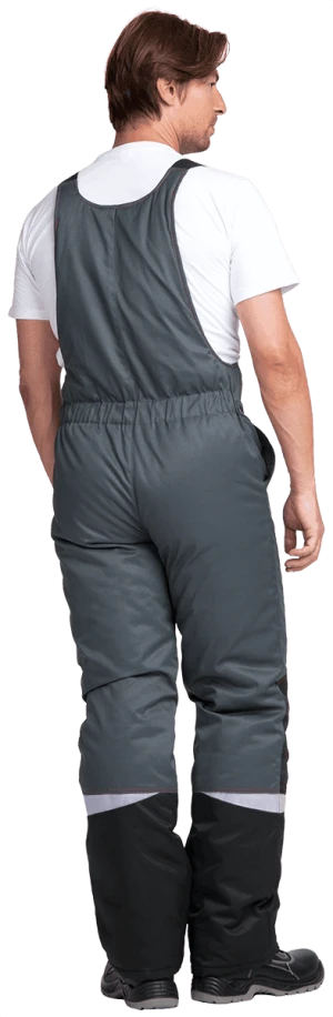 Костюм мужской КМ-10 ЛЮКС от пониженных температур воздуха, механических воздействий и ОПЗ, серый/чёрный/красный Кос 465